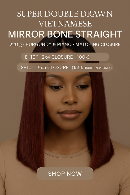 Super Double Drawn Bone Straight Wig - 8&